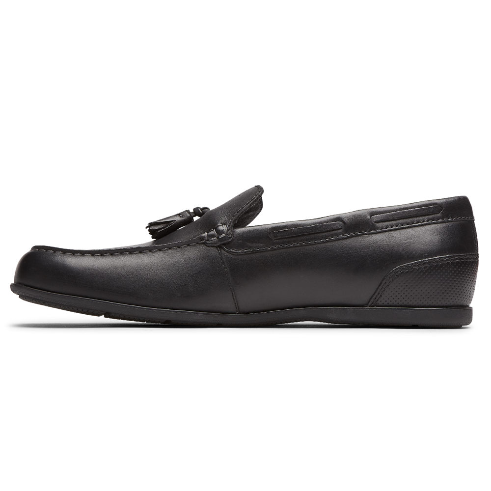 Mocassins Rockport Homem Pretas - Malcom Tassel - 28041NDOM